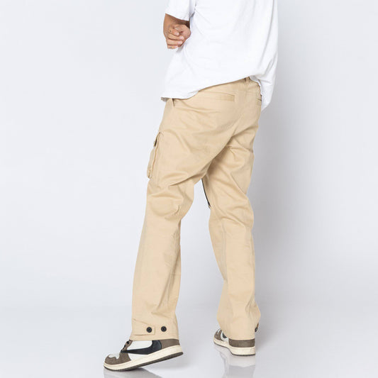 Men's Cargo Pants Removable Pocket Khaki - Konus