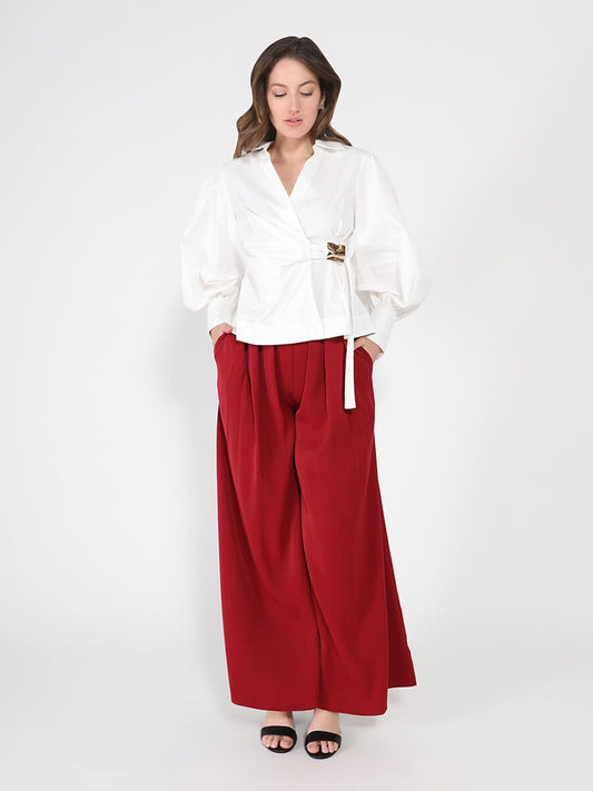 Crossbody Long Sleeve Solid Top