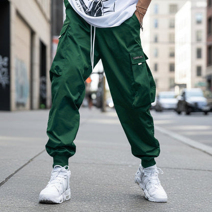 Men’s Multi‑Pocket Drawstring Cargo Pants