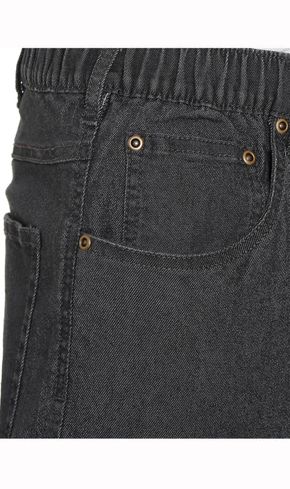 Men's Pull-On Denim and Twill Pants — Elastic Waist Easy Fit