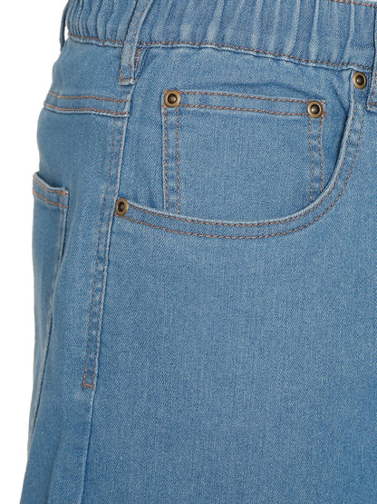 Men's Pull-On Denim and Twill Pants — Elastic Waist Easy Fit