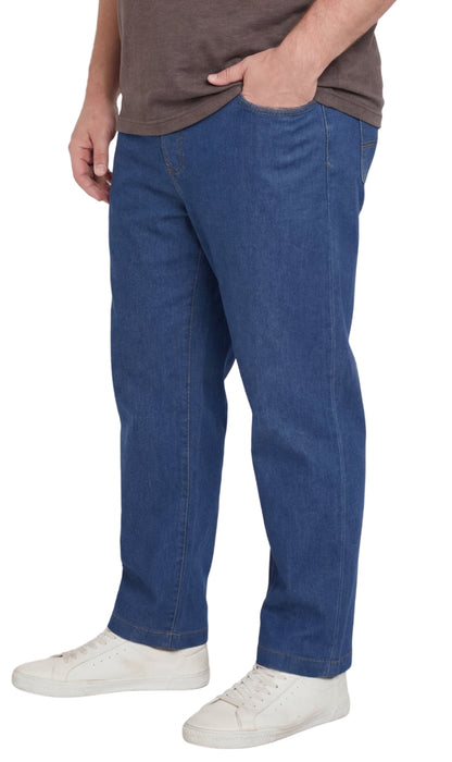 Men's Pull-On Denim and Twill Pants — Elastic Waist Easy Fit
