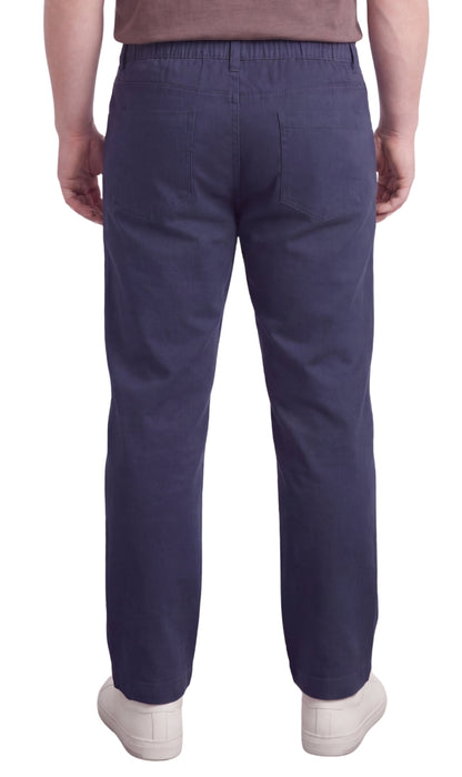 Men's Pull-On Denim and Twill Pants — Elastic Waist Easy Fit