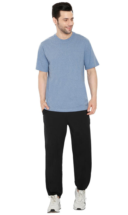 Men's Pull-On Elastic Waist Knit Pants — Relaxed Fit Lounge Pants