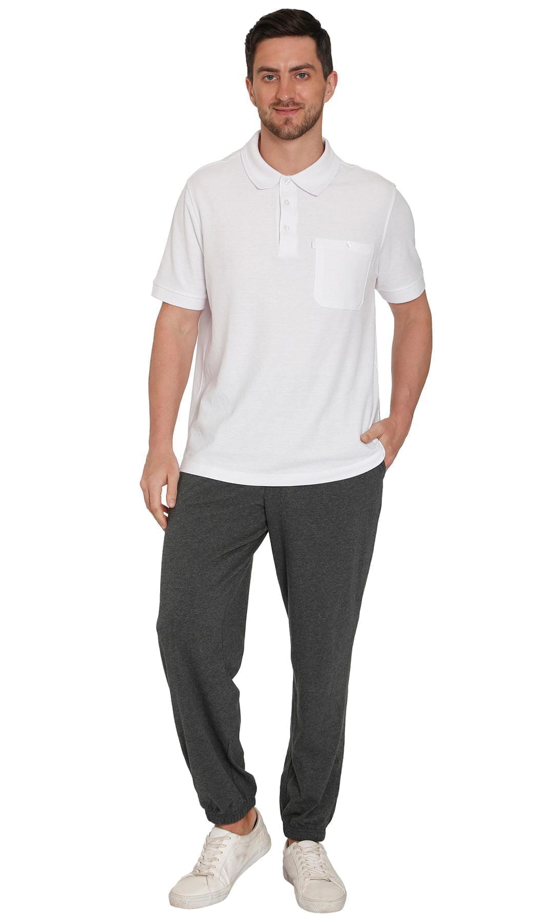 Men's Pull-On Elastic Waist Knit Pants — Relaxed Fit Lounge Pants