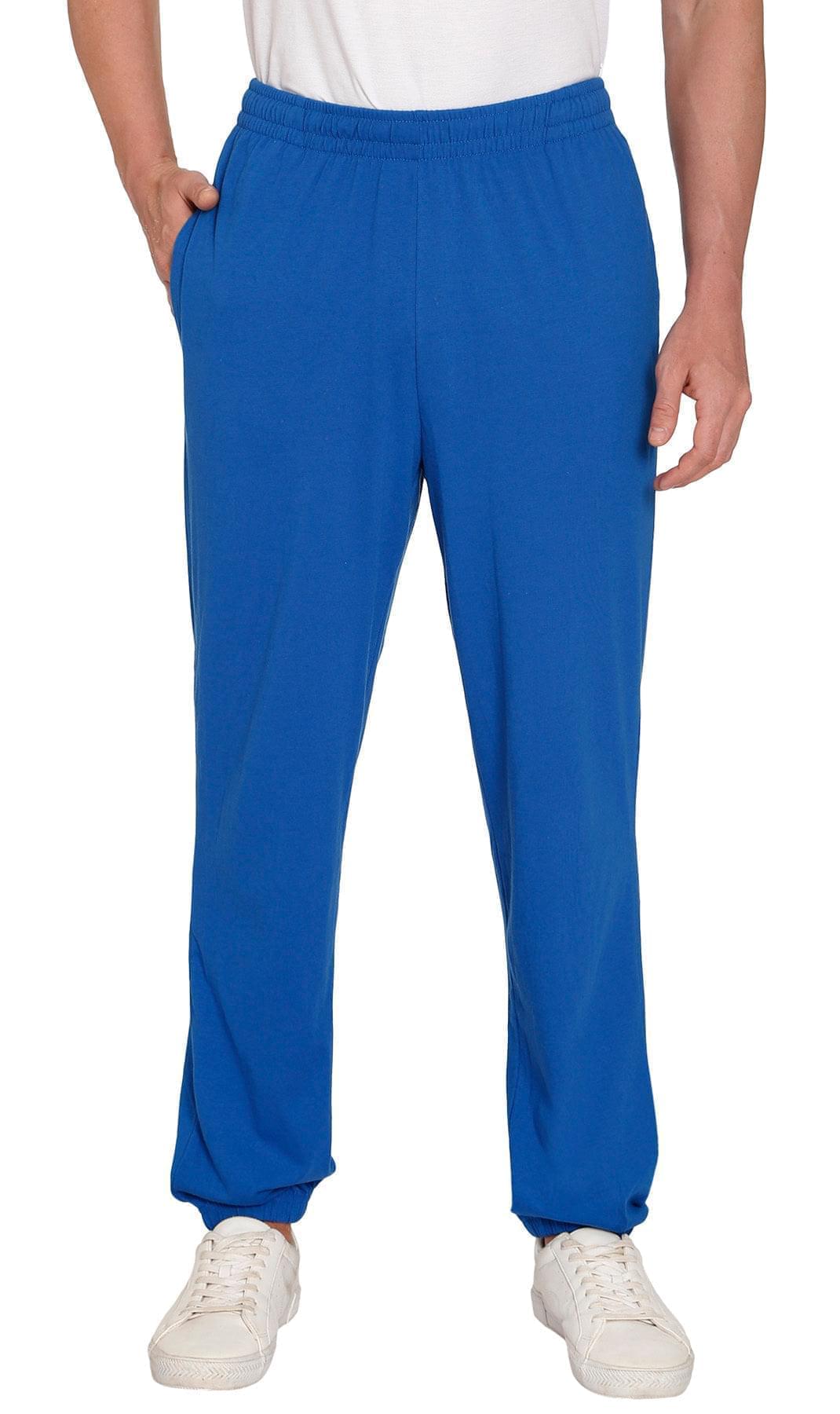 Men's Pull-On Elastic Waist Knit Pants — Relaxed Fit Lounge Pants