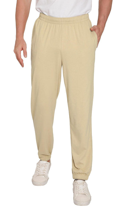 Men's Pull-On Elastic Waist Knit Pants — Relaxed Fit Lounge Pants