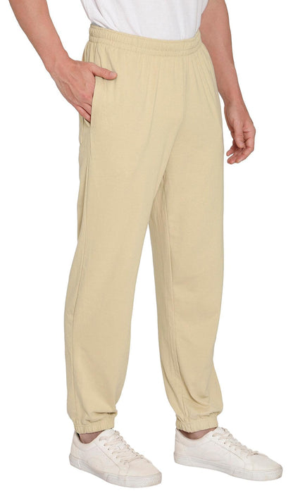 Men's Pull-On Elastic Waist Knit Pants — Relaxed Fit Lounge Pants