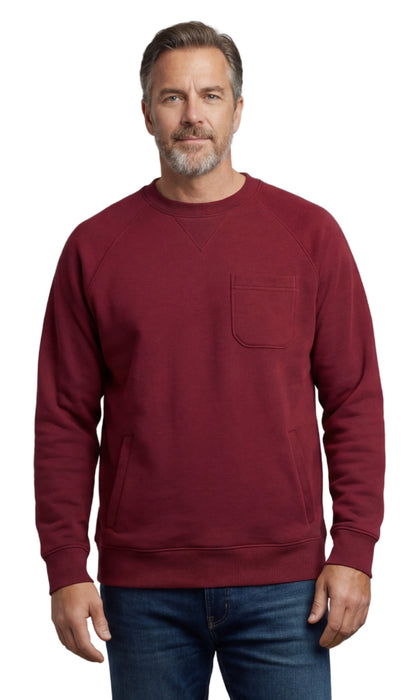 Men's 3-Pocket Fleece Sweatshirt with Raglan Seams