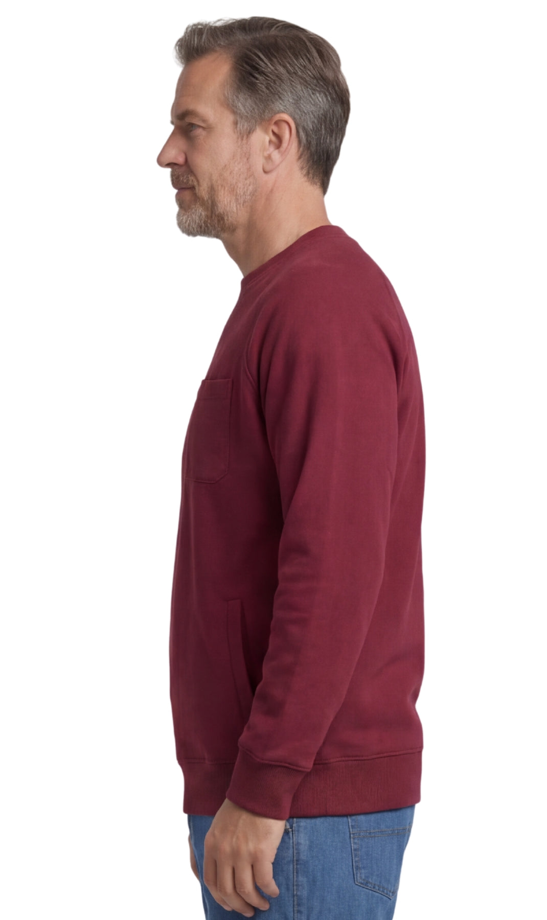 Men's 3-Pocket Fleece Sweatshirt with Raglan Seams