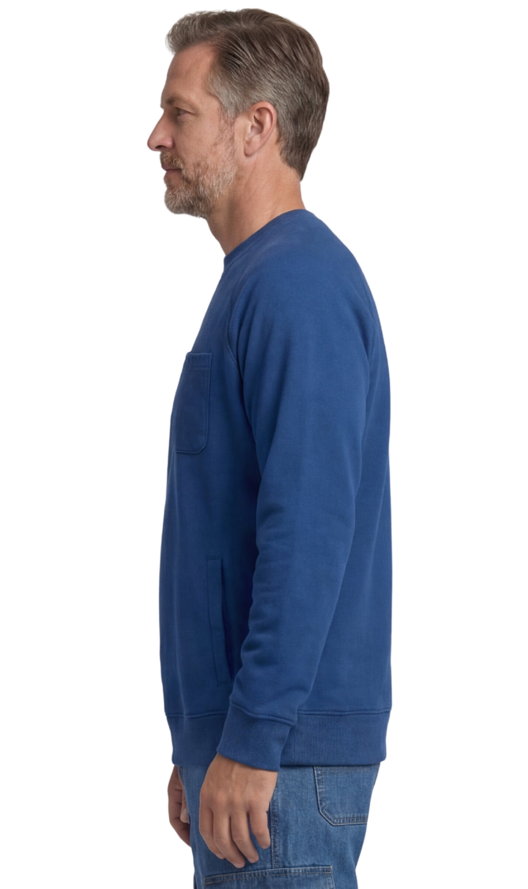 Men's 3-Pocket Fleece Sweatshirt with Raglan Seams