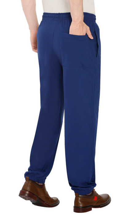 Men's Pull-On Elastic Waist Knit Pants — Relaxed Fit Lounge Pants