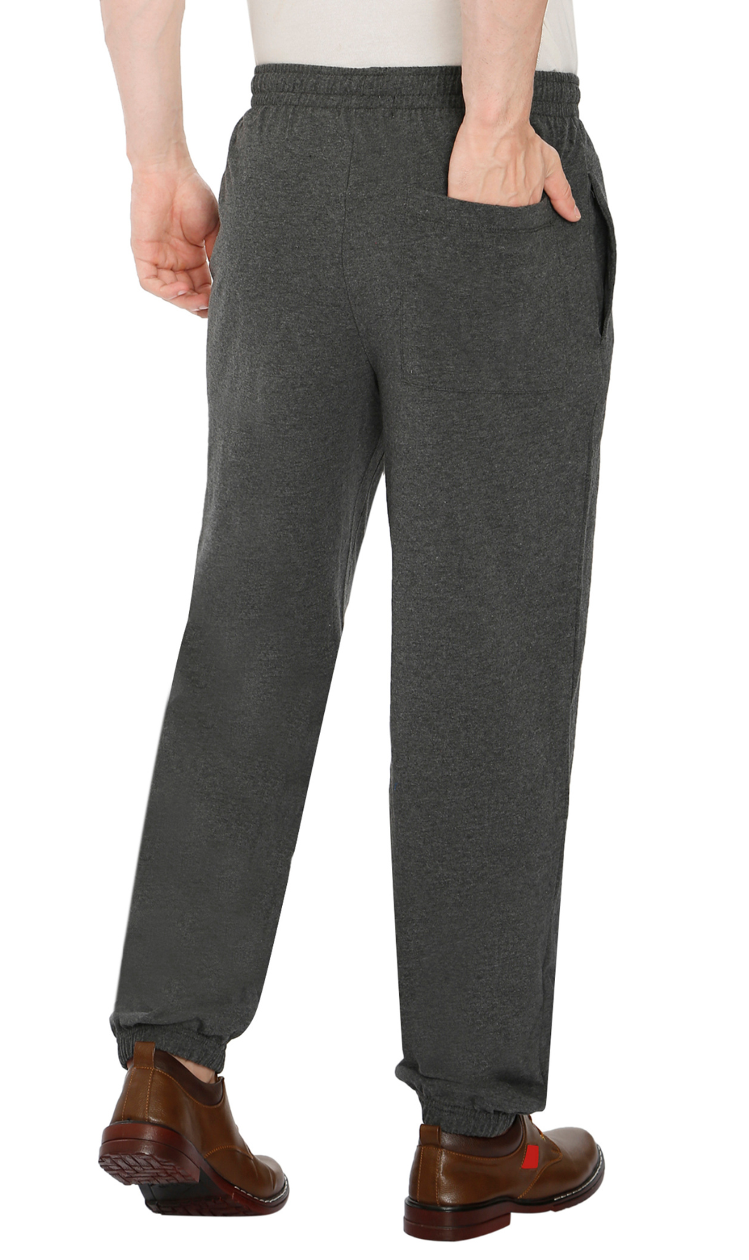 Men's Pull-On Elastic Waist Knit Pants — Relaxed Fit Lounge Pants