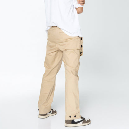 Men's Cargo Pants Removable Pocket Khaki - Konus