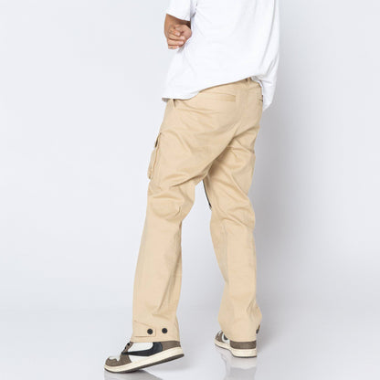 Men's Cargo Pants Removable Pocket Khaki - Konus