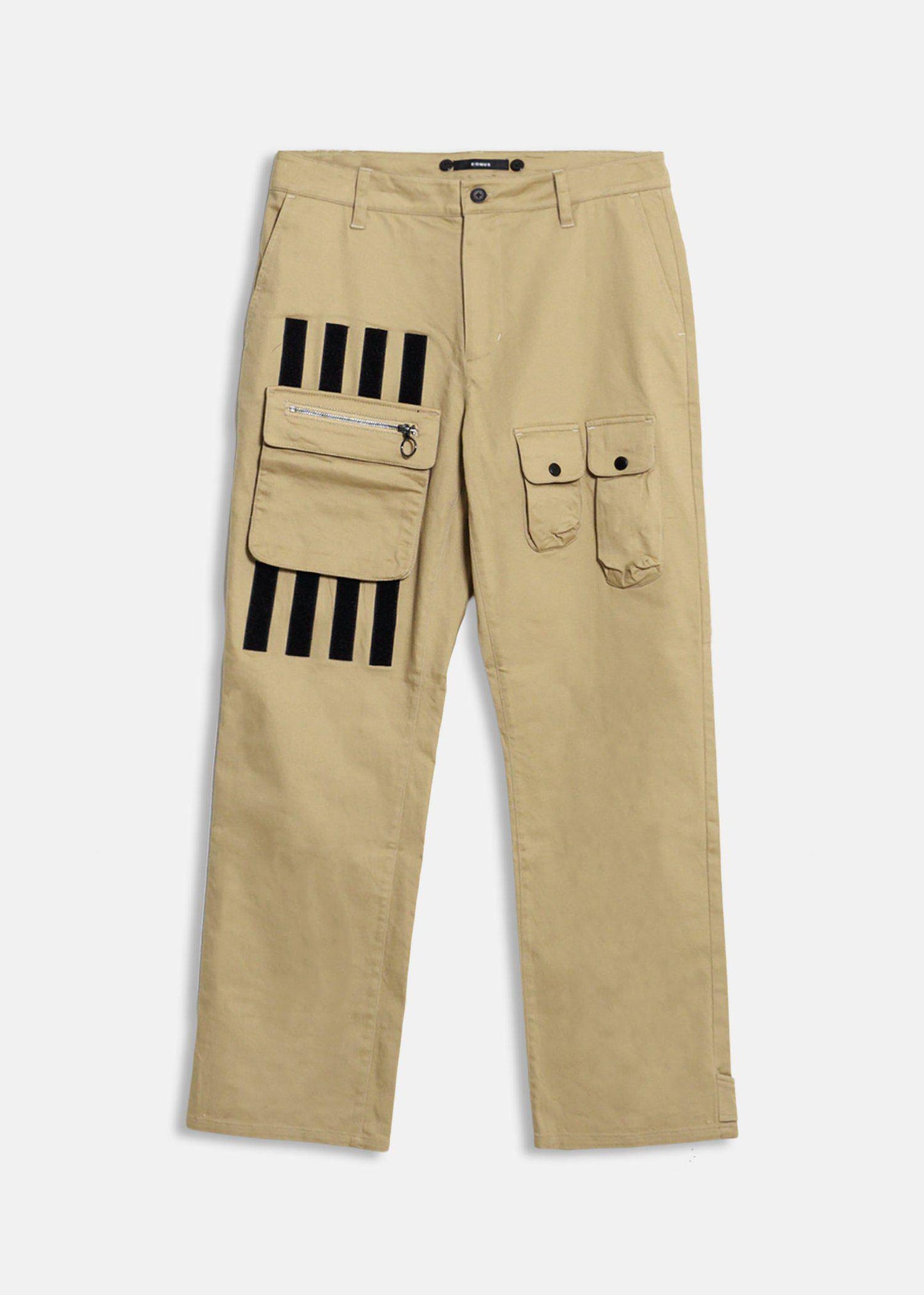 Men's Cargo Pants Removable Pocket Khaki - Konus