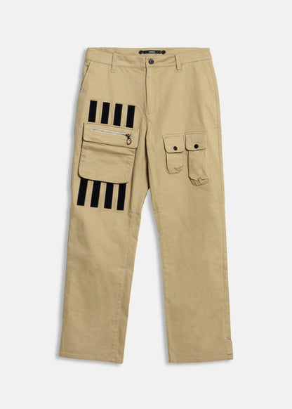 Men's Cargo Pants Removable Pocket Khaki - Konus