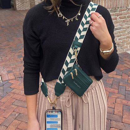 Clip & Go Strap w/Zippered Pouch Chevron