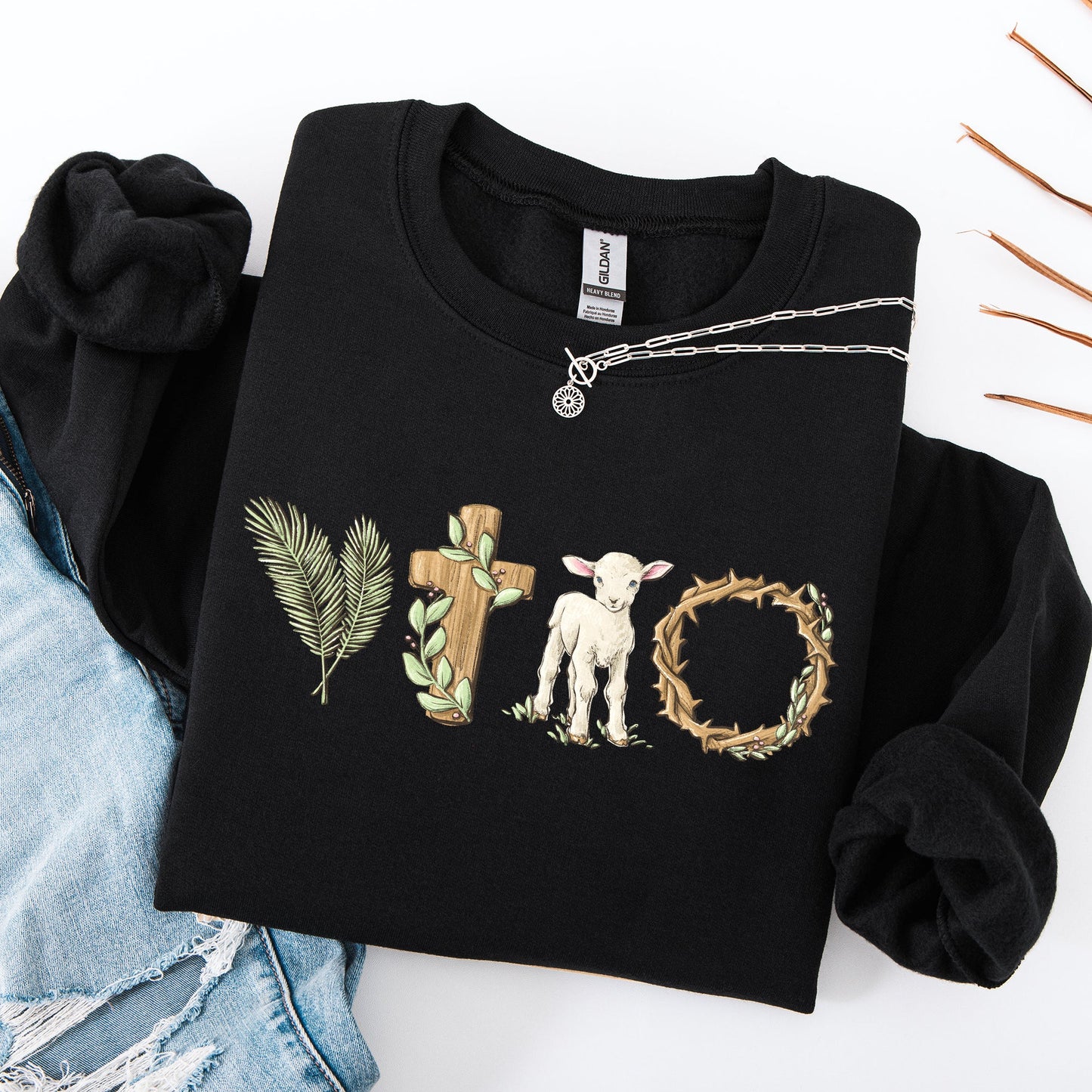Christian Easter Gospel Bunny Jesus Rabbit Religious Faith Holiday Graphic Sweatshirt