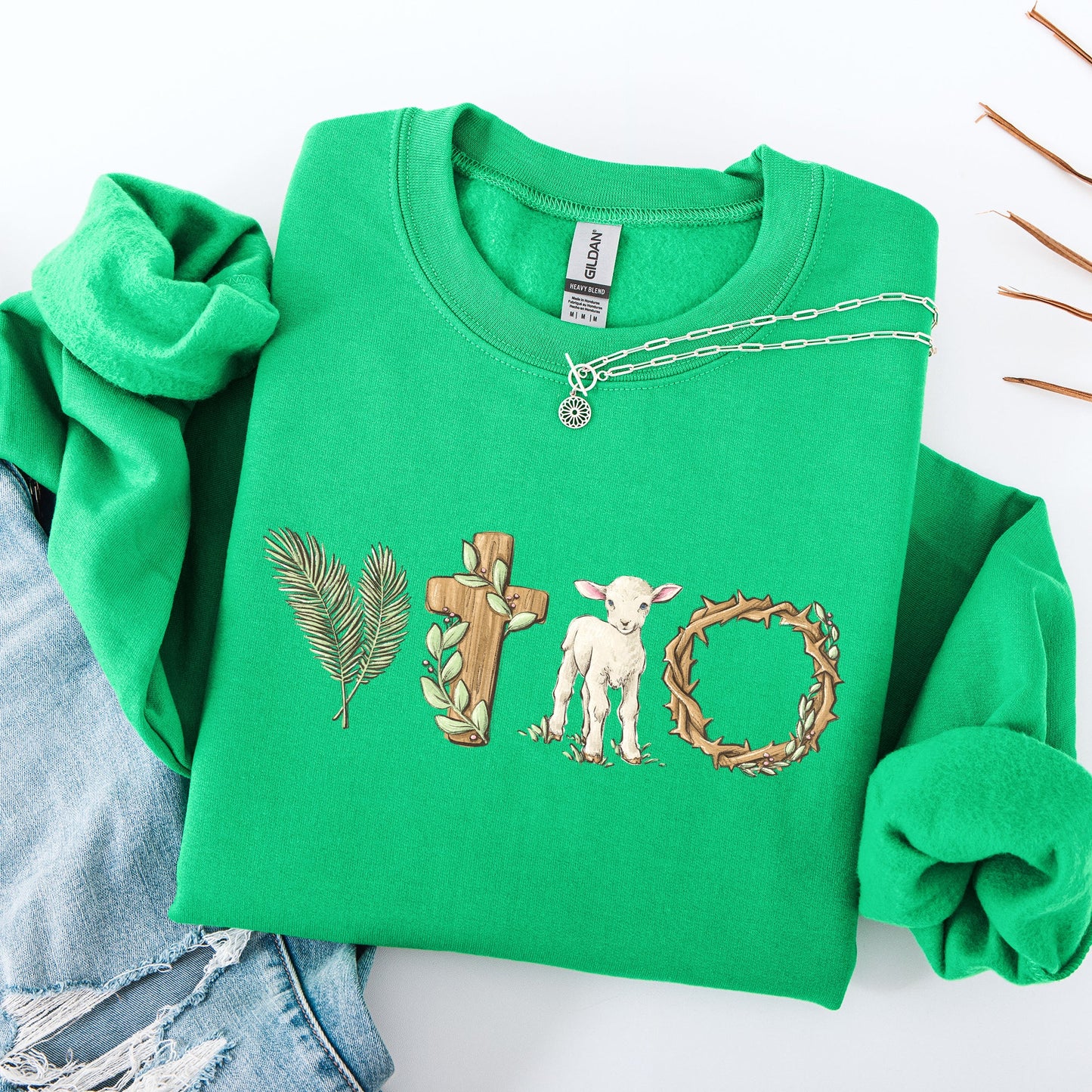 Christian Easter Gospel Bunny Jesus Rabbit Religious Faith Holiday Graphic Sweatshirt