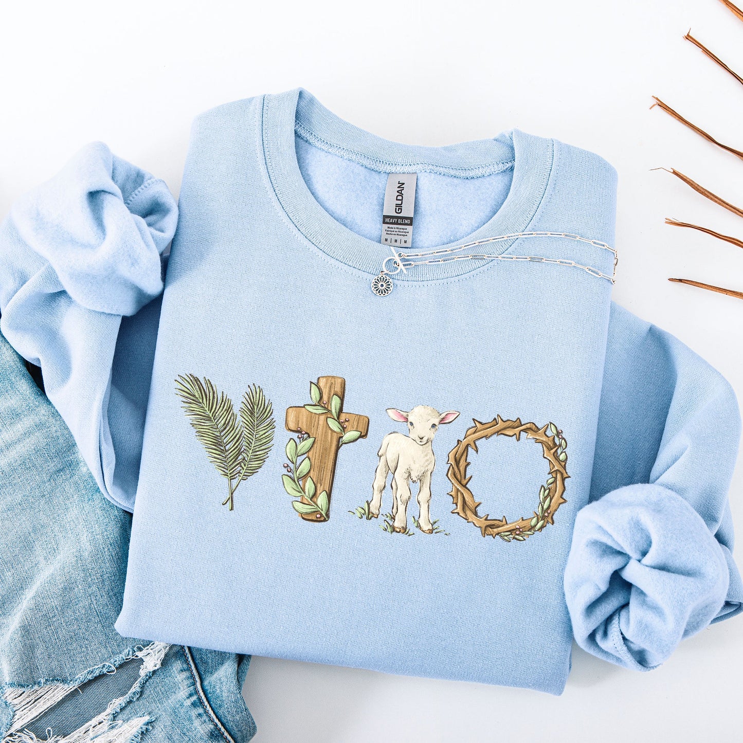 Christian Easter Gospel Bunny Jesus Rabbit Religious Faith Holiday Graphic Sweatshirt