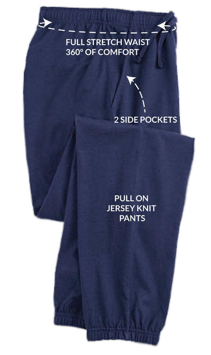 Men's Pull-On Elastic Waist Knit Pants — Relaxed Fit Lounge Pants