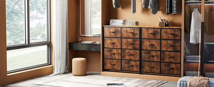 8 Drawer Dresser Storage Organizer Fabric Drawers Chest Bedroom Hallway Unit