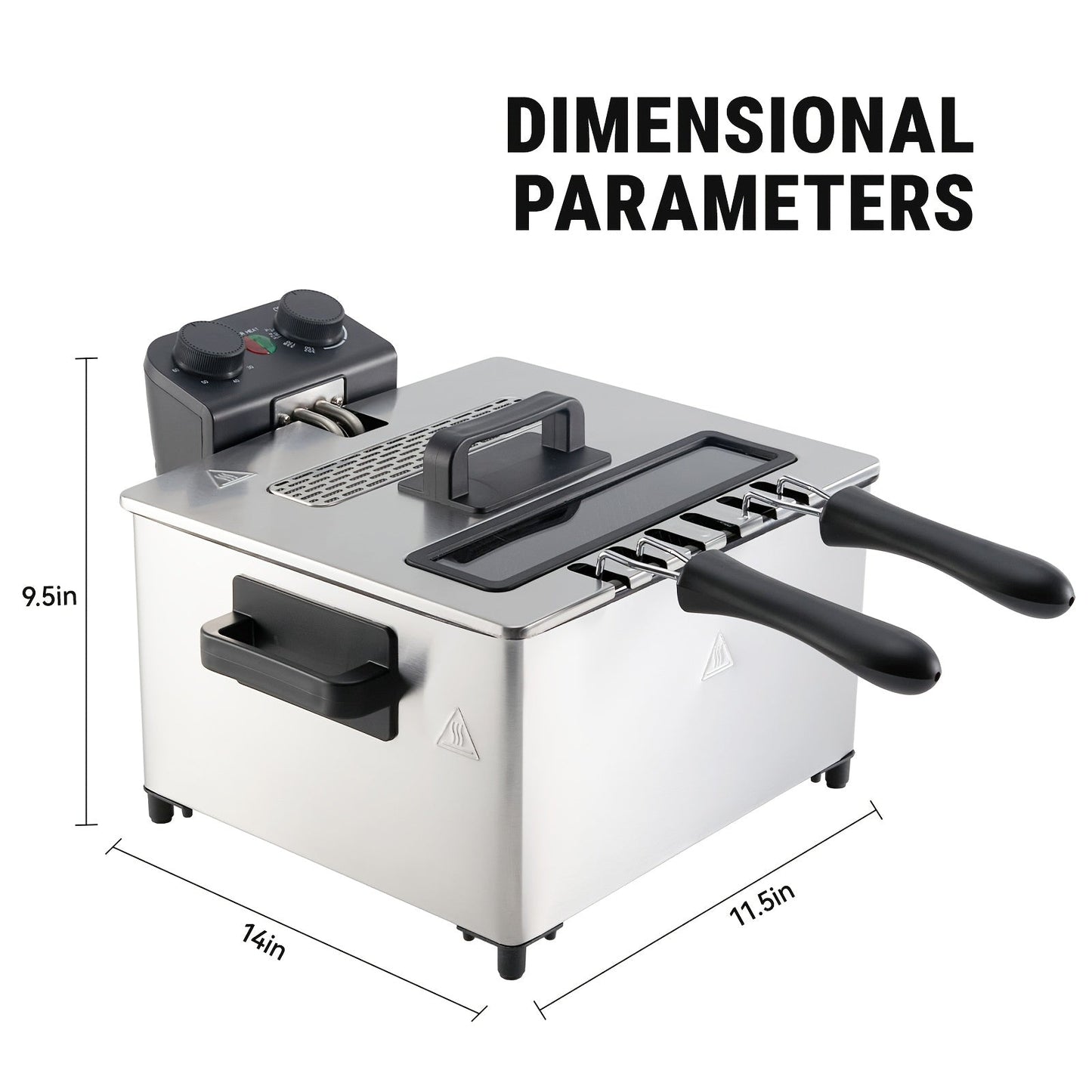 1700W Electric Deep Fryer 3L/5L Stainless Steel w Basket Timer Temperature