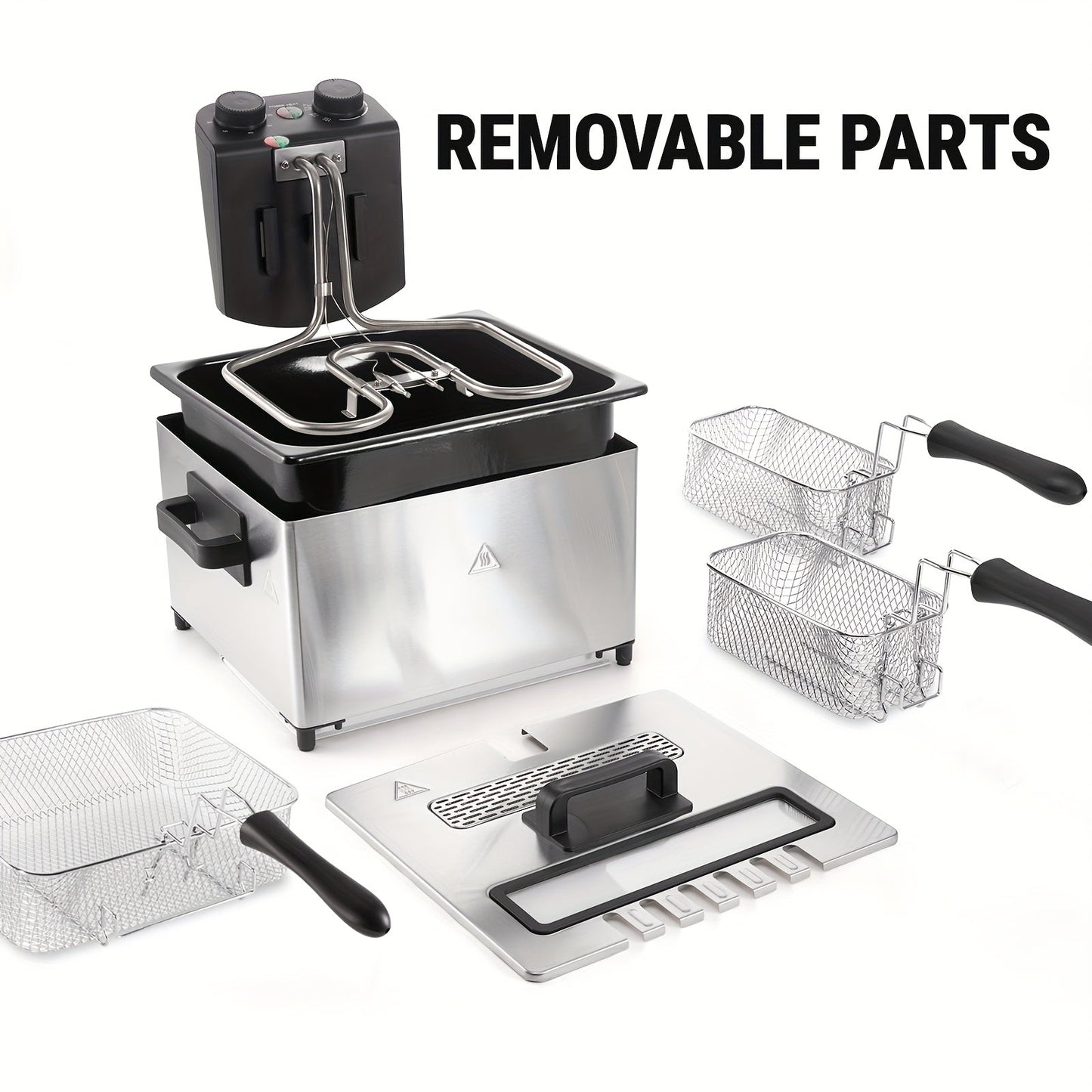 1700W Electric Deep Fryer 3L/5L Stainless Steel w Basket Timer Temperature