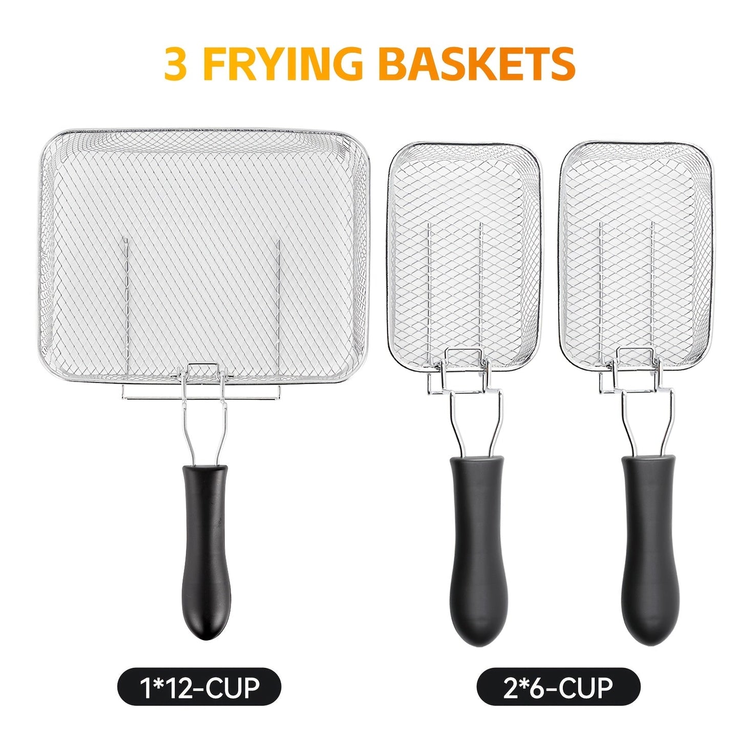 1700W Electric Deep Fryer 3L/5L Stainless Steel w Basket Timer Temperature