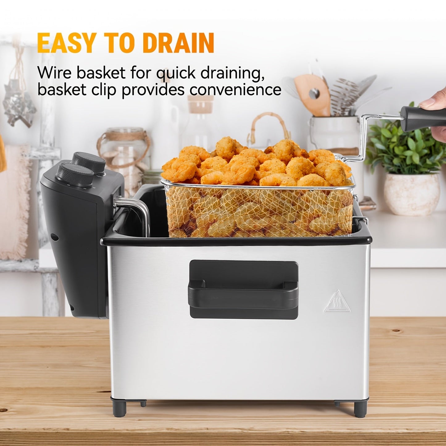 1700W Electric Deep Fryer 3L/5L Stainless Steel w Basket Timer Temperature