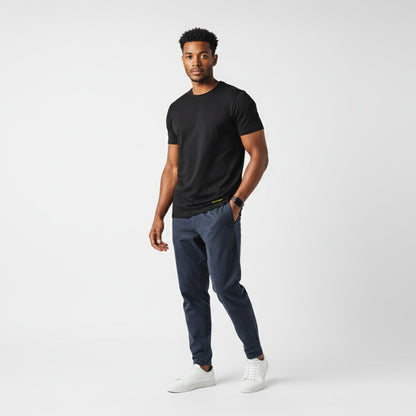 Elijah Black Short Sleeve Crew