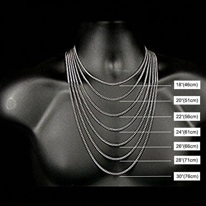 Vnox Men's Cuban Link Chain Necklace | Stainless Steel Black Gold Color Choker Jewelry