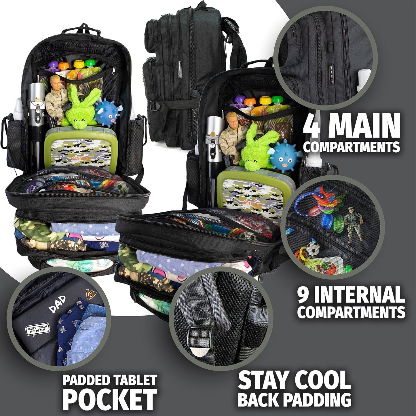 JUG 30L Dad Diaper Bag Backpack Combo Kit