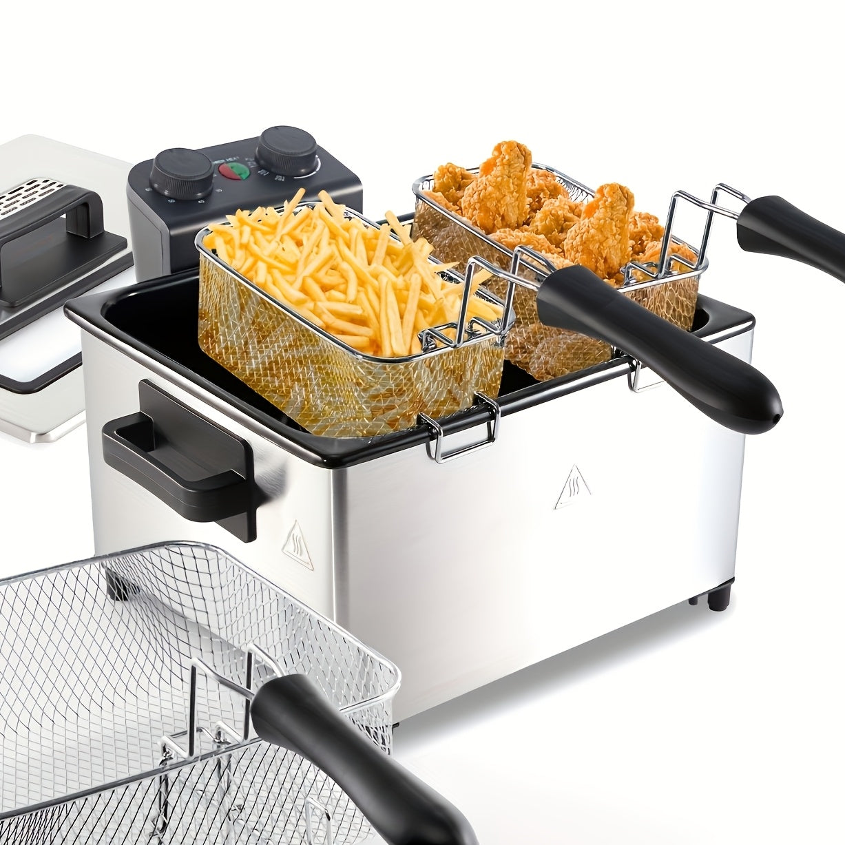 1700W Electric Deep Fryer 3L/5L Stainless Steel w Basket Timer Temperature