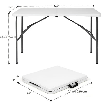 4ft/6ft Portable Plastic Folding Table – Indoor & Outdoor Dining