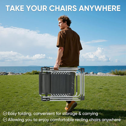 Zero Gravity Recliner Chair Foldable Patio Lounge w/Cup Holder & Cushion