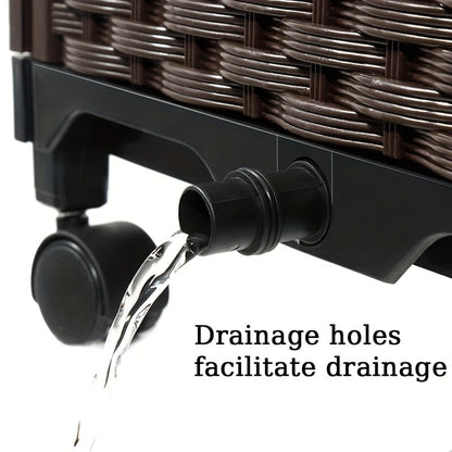 Raised Garden Bed Planter Box w/ Drainage Outdoor Balcony Vegetable Flower