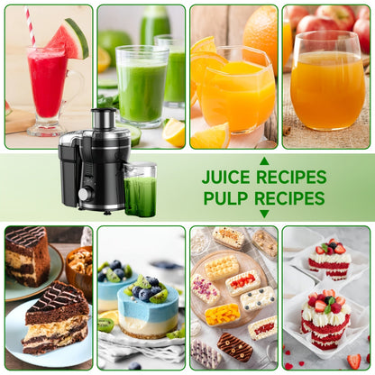 500W Centrifugal Juicer Machine 3 Speed Wide Mouth Fruit Vegetable Extractor