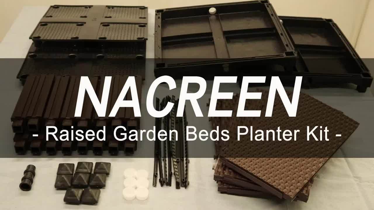 Raised Garden Bed Planter Box w/ Drainage Outdoor Balcony Vegetable Flower