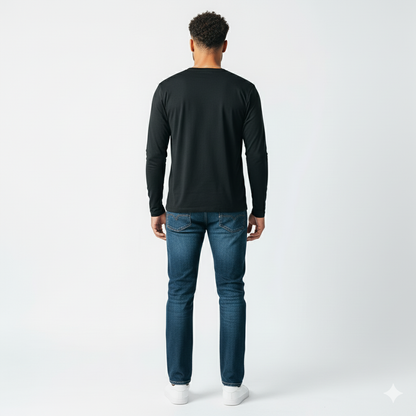 Mason Black Long Sleeve Crew
