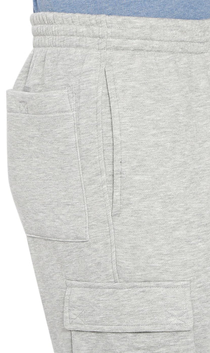 Men's Brushed Fleece Cargo Pants — Pull-On with Inner Drawstring