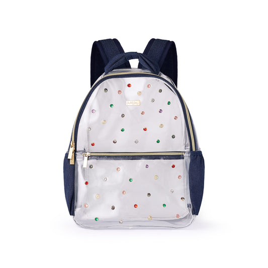 Clear Denim and Gems Backpack
