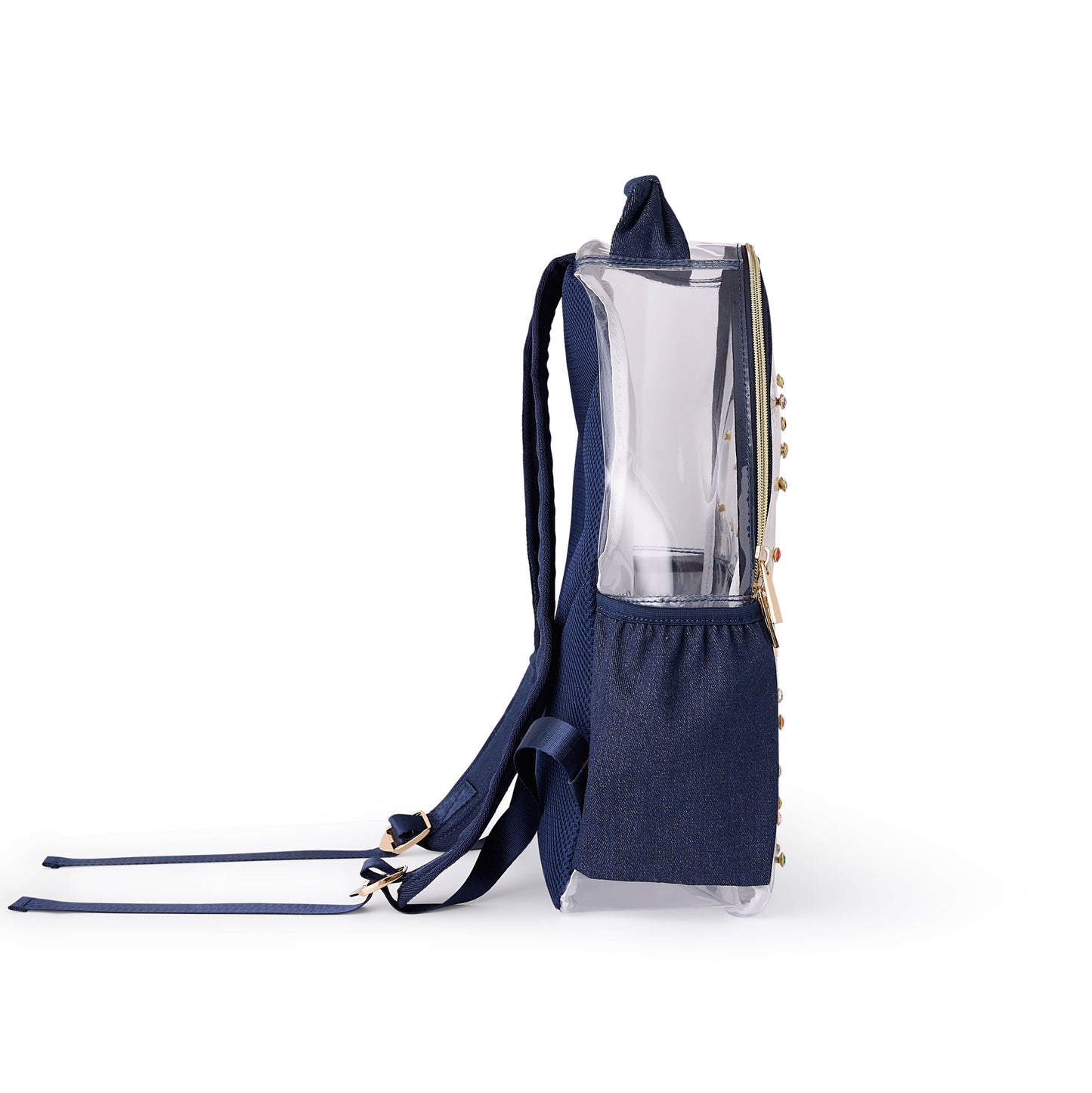 Clear Denim and Gems Backpack