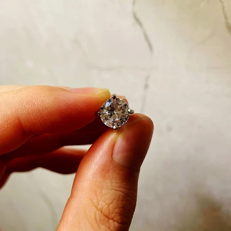 Magnetic Stud Earrings for Men | Non Pierced Crystal Clip On Earrings