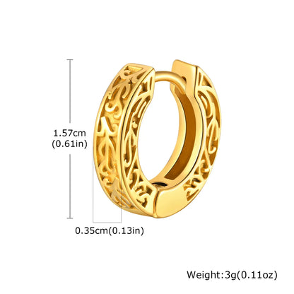 Totem Hoop Earrings for Men and Teens | Hypoallergenic Stainless Steel Huggies