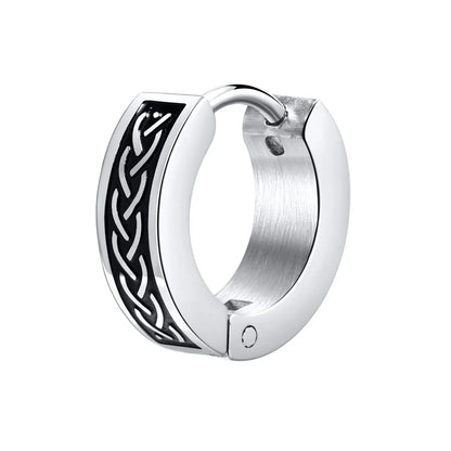 Mens Celtic Knot Hoop Earrings | Hypoallergenic Stainless Steel Huggie Earrings