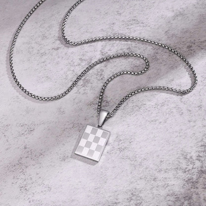 Small Dog Tag Pendant Necklace | Military Style Stainless Steel Gift for Men