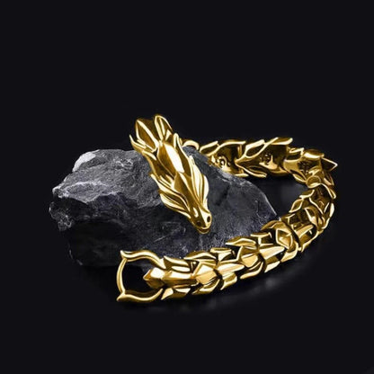 Hip Hop Punk Dragon Scale Bracelet | Bold Keel Design for Men