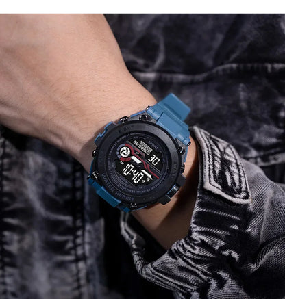 Men's Sports Watch WR30M Water Resistant | Large Digital LED Military Style